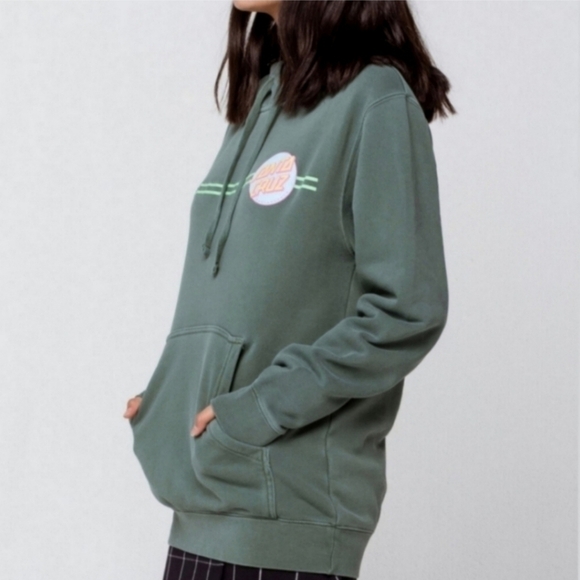 Santa Cruz Other Dot Green Graphic Logo Pullover Hooded Sweatshirt - Picture 2 of 15